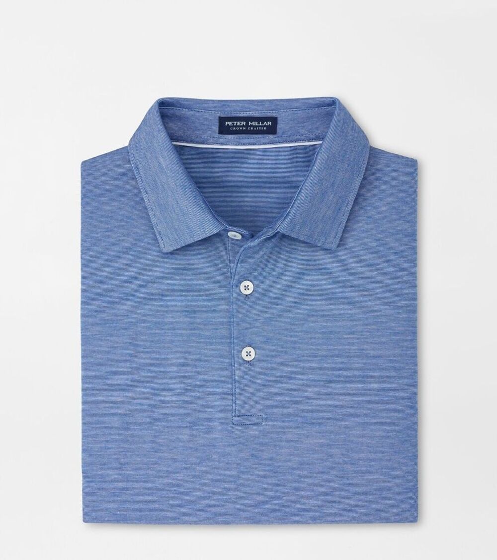 PETER MILLAR Polo Shirt Mens XXL Blue Crown Crafted Excursionist Flex $160